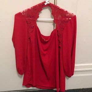Red blouse
